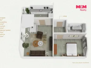 Prodej bytu 2+kk, Karlovy Vary - Stará Role, Jabloňová, 50 m2