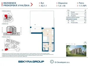 Prodej bytu 1+kk, Praha - Jinonice, Radlická, 29 m2