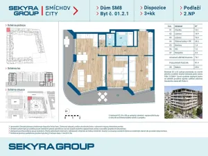 Prodej bytu 3+kk, Praha - Smíchov, Šiklové, 76 m2