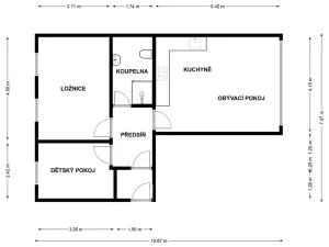 Pronájem bytu 3+kk, Jihlava, Kollárova, 55 m2