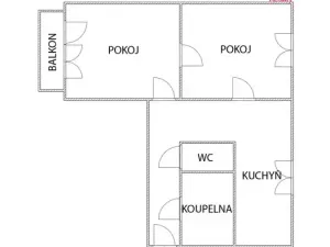 Prodej bytu 2+1, Duchcov, Horská cesta, 53 m2