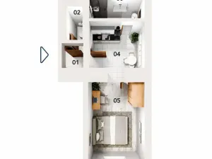 Prodej bytu 1+1, Praha - Košíře, U Tyrše, 33 m2