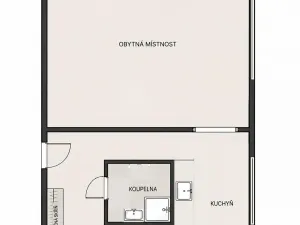 Pronájem bytu 1+1, Hradec Králové, Pospíšilova, 37 m2
