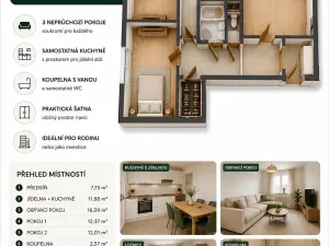 Prodej bytu 3+1, Liberec, Olbrachtova, 65 m2