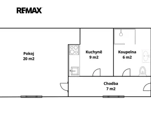 Pronájem bytu 1+1, Ořech, V Chaloupkách, 42 m2
