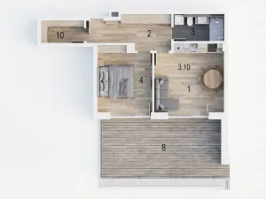 Prodej bytu 2+kk, Luhačovice, Zatloukalova, 53 m2