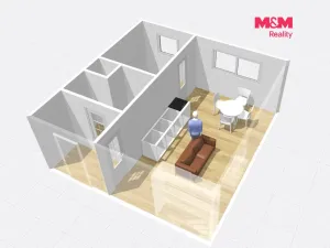 Pronájem bytu 2+kk, Praha - Žižkov, Habrová, 34 m2