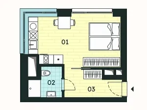 Prodej bytu 1+kk, Znojmo, 29 m2