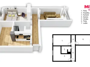Prodej bytu 2+1, Lázně Bohdaneč, Na Lužci, 60 m2