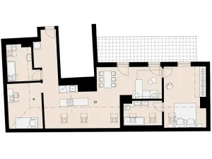 Pronájem bytu 3+kk, Praha - Žižkov, Jeronýmova, 104 m2
