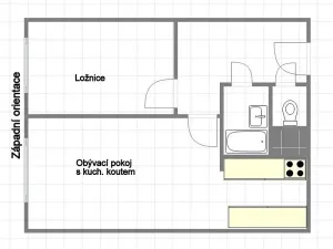 Prodej bytu 2+kk, Praha - Záběhlice, Dunická, 43 m2