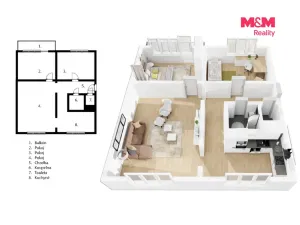 Prodej bytu 3+1, Roztoky, Braunerova, 75 m2
