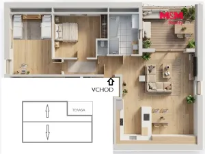 Prodej bytu 3+kk, Chotěšov, Starý mlýn, 106 m2