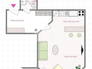 Pronájem bytu 1+kk, České Budějovice - České Budějovice 6, Jeronýmova, 38 m2