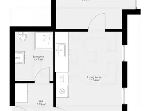 Pronájem bytu 2+kk, Praha - Karlín, Pod výtopnou, 33 m2