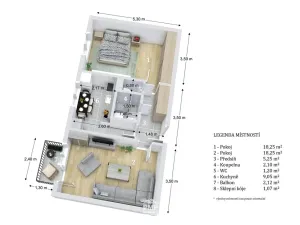 Prodej bytu 2+1, Brno, náměstí SNP, 55 m2