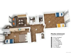 Prodej bytu 2+1, Praha - Nové Město, Na slupi, 70 m2