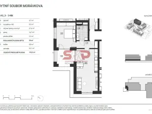 Prodej bytu 2+kk, Vyškov, Morávkova, 54 m2