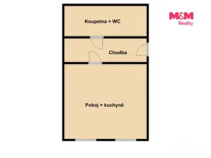 Pronájem bytu 1+kk, Jindřichův Hradec - Jindřichův Hradec III, Vídeňská, 30 m2