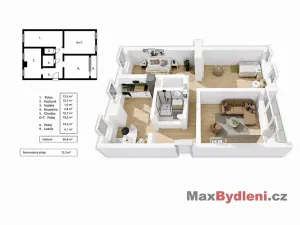 Pronájem bytu 3+1, Jablonec nad Nisou, Dalešická, 77 m2