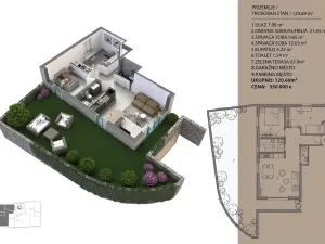 Prodej bytu 3+kk, Dobrota, Černá Hora, 104 m2