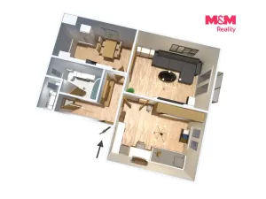 Prodej bytu 2+1, Mělník, Čechova, 50 m2