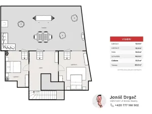 Pronájem bytu 4+1, Praha - Nusle, Dolní, 128 m2