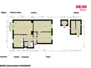 Prodej bytu 3+1, Tlučná, V Rybníčkách, 69 m2