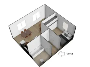 Pronájem bytu 2+kk, Šlapanice, Švehlova, 39 m2
