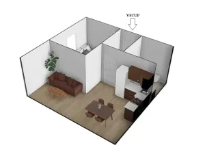 Pronájem bytu 2+kk, Šlapanice, Švehlova, 39 m2