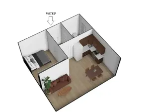 Pronájem bytu 2+kk, Šlapanice, Švehlova, 39 m2