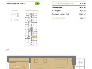 Prodej bytu 1+kk, Modřice, Husova, 27 m2