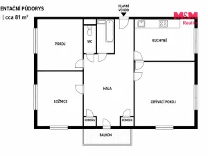 Prodej bytu 3+1, Praha - Dejvice, Zemědělská, 81 m2
