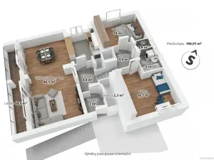 Prodej bytu 3+kk, Statenice, Slunná, 110 m2