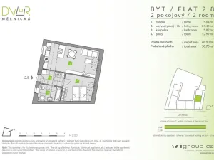 Prodej bytu 2+kk, Brandýs nad Labem-Stará Boleslav - Stará Boleslav, Mělnická, 49 m2