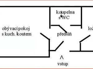 Pronájem bytu 2+kk, Plzeň, Dítětova, 39 m2