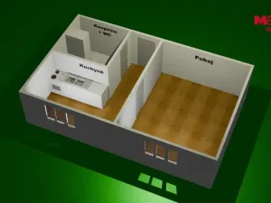 Prodej bytu 1+1, Chomutov, Kamenná, 36 m2