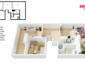 Prodej bytu 3+kk, Praha, Stochovská, 80 m2