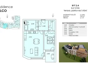 Prodej bytu 2+kk, Bakov nad Jizerou, 71 m2
