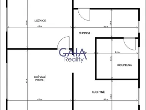 Pronájem bytu 2+1, Kyjov, Vrchlického, 56 m2