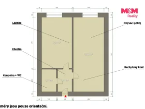 Prodej bytu 2+kk, Kralupy nad Vltavou - Lobeček, Krakovská, 40 m2