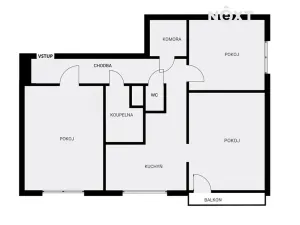 Pronájem bytu 3+1, Vrchlabí, Nerudova, 69 m2