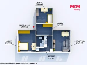 Prodej bytu 3+1, Plzeň - Jižní Předměstí, U Borského parku, 64 m2