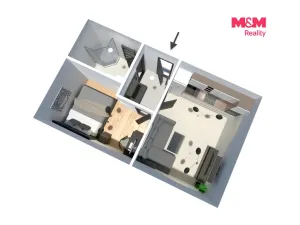 Pronájem bytu 2+kk, Kovanice, 30 m2