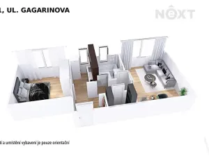 Prodej bytu 2+1, Šumperk, Gagarinova, 47 m2