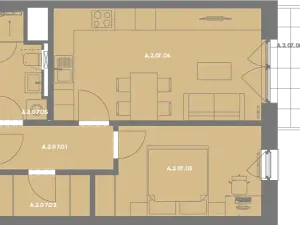 Prodej bytu 2+kk, Modřice, Husova, 47 m2
