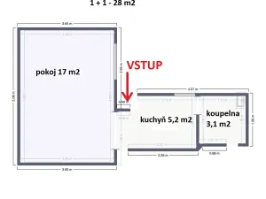 Prodej bytu 1+1, Ondratice, 28 m2