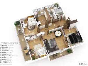 Prodej bytu 4+1, Praha - Ruzyně, Pod cihelnou, 110 m2