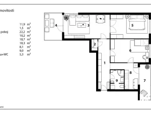 Prodej bytu 3+1, Pardubice, Palackého třída, 89 m2