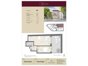 Prodej bytu 2+kk, Brno, Koliště, 48 m2